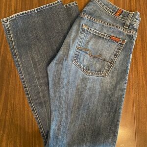 7 For All Mankind Blue Boot Cut Jeans Classic Style